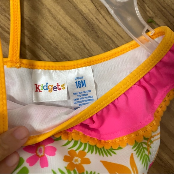 NWT Kidgets 1 Piece Tropical Bathing Suit 18M - Picture 4 of 4